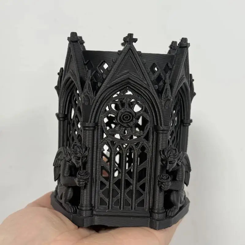 Black Gothic Pen Holder – Cool Desk Organizer & Home Décor