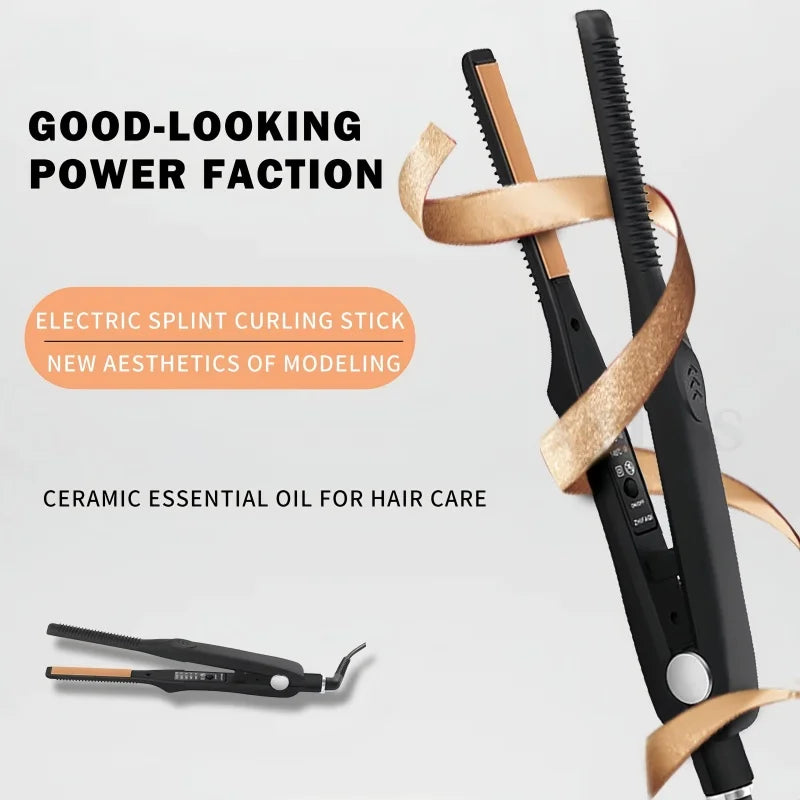 PTC Ceramic Tourmaline Ionic Flat Iron | 2-in-1 Dual Voltage