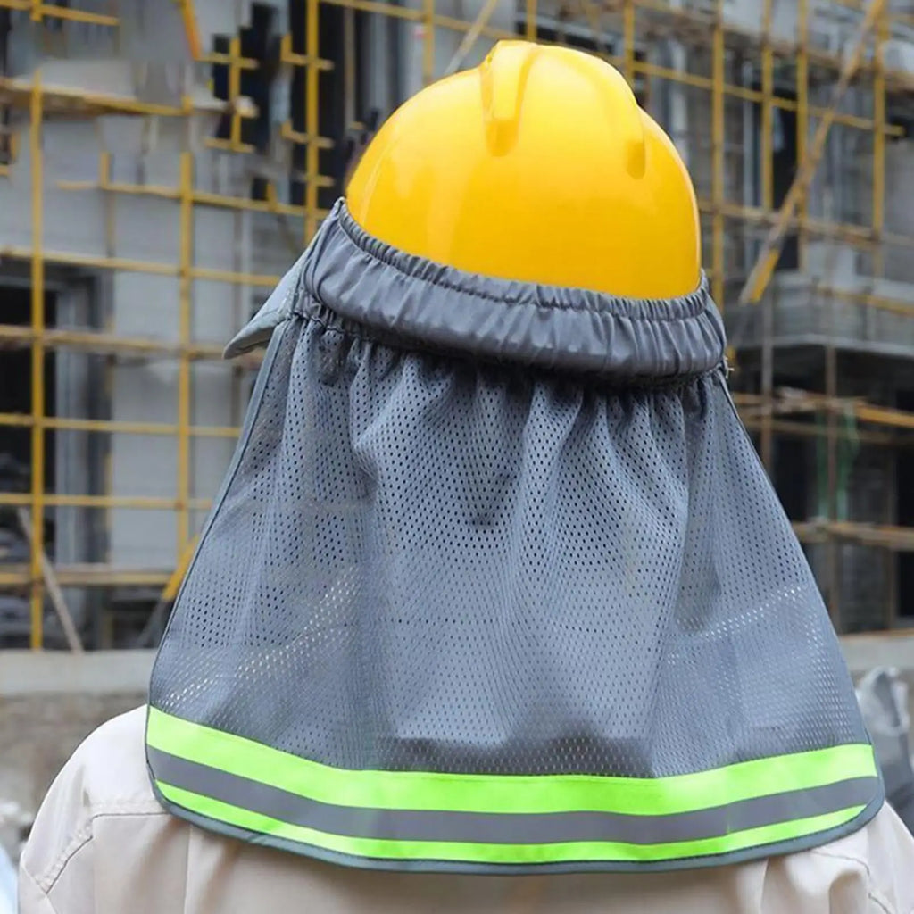 Hard Hat Sun Shade with Reflective Stripe & Neck Shield