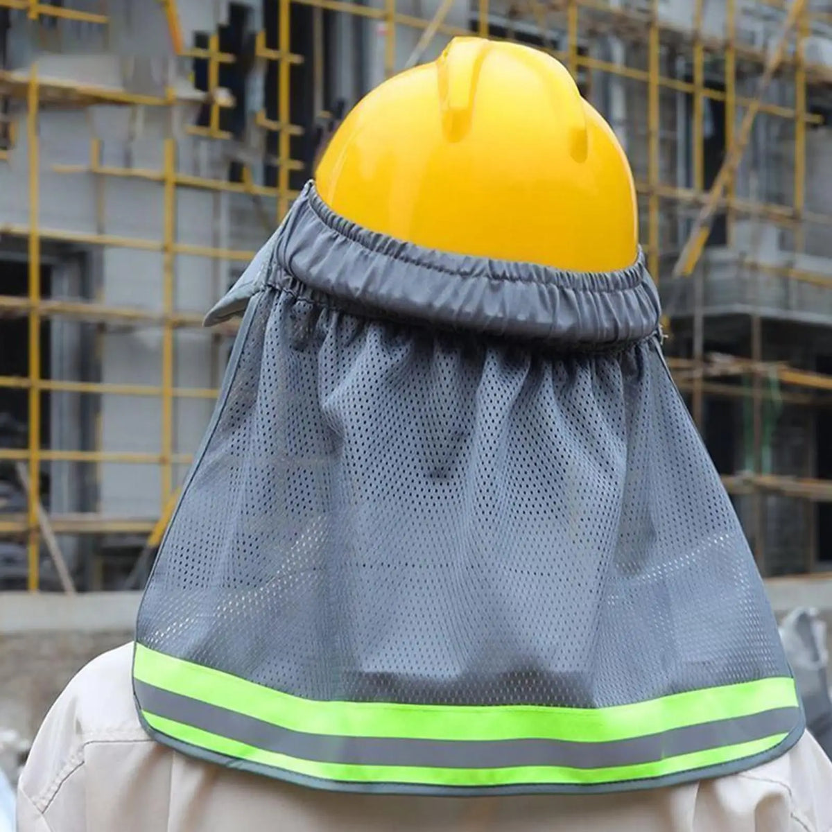 Hard Hat Sun Shade with Reflective Stripe & Neck Shield