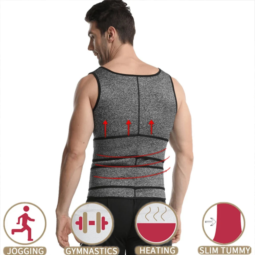 Men's Neoprene Sauna Waist Trainer Vest – Sweat & Slim