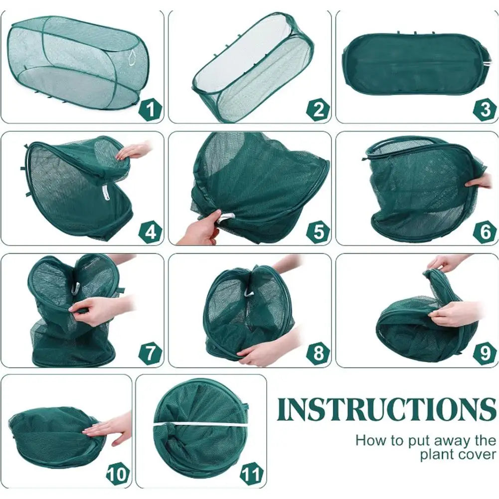 Pop-Up Garden Mesh Cover | Bird & Insect Net with Stakes