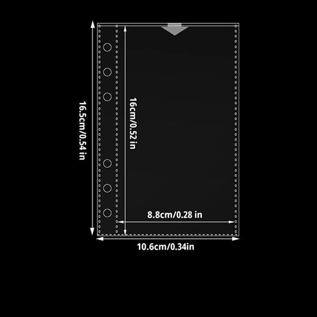 A6 Binder Replacement Card Pages Transparent Sticker Book Suitable