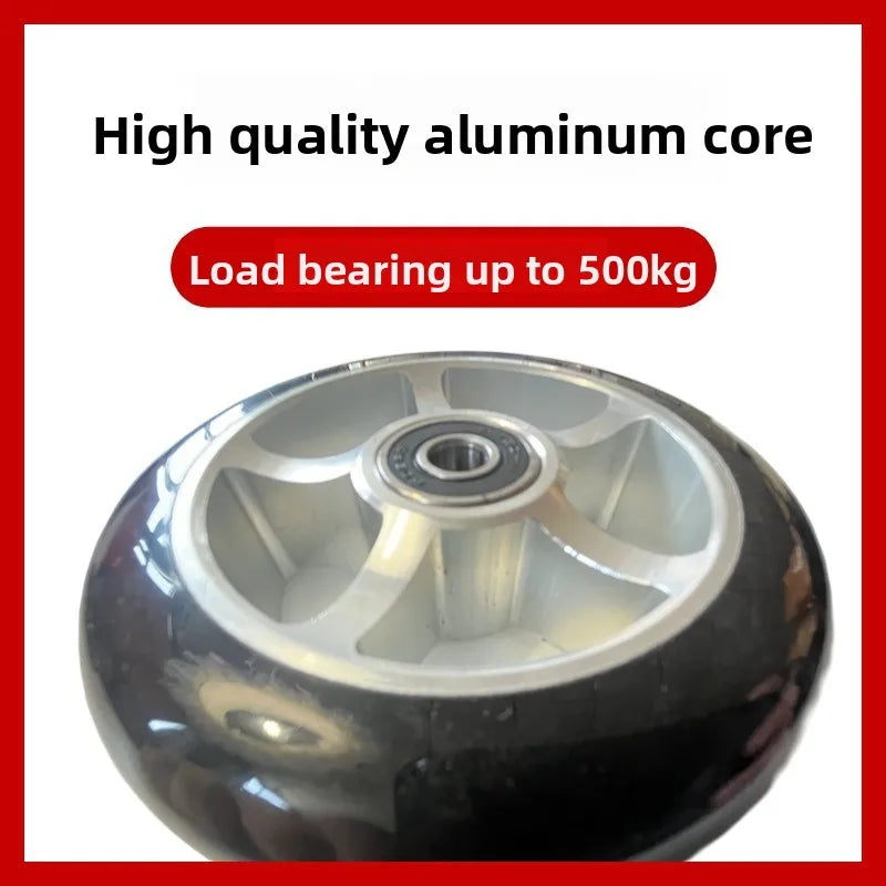 100mm Scooter Wheels with Bearings – Aluminum PU 2-Pack