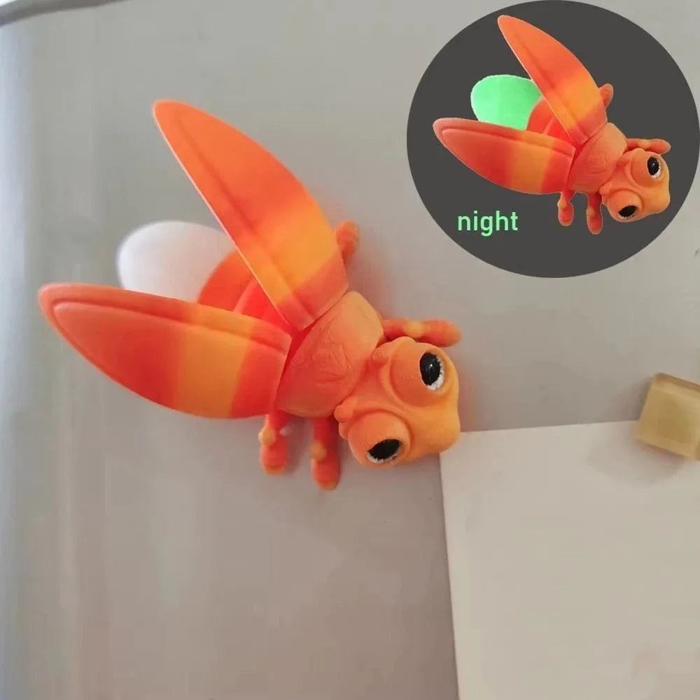 3D Printed Glow-in-the-Dark Firefly Figurine | Desk Decor