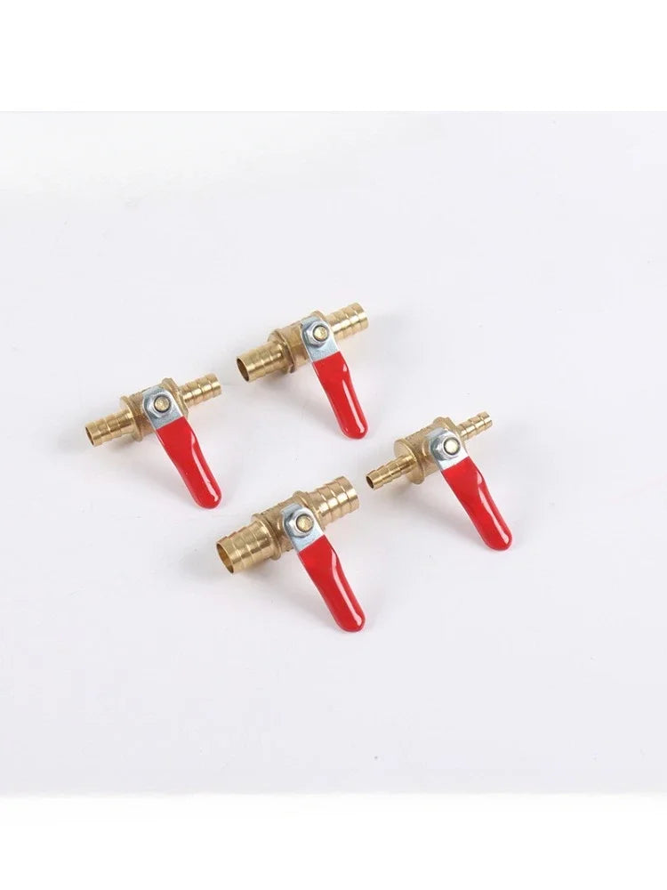 Brass Inline Ball Valve Hose Barb 6mm 8mm 10mm 12mm Shutoff