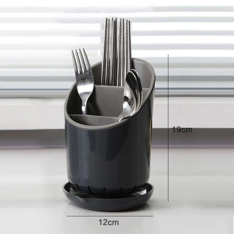 Kitchen Storage Chopsticks Tube Drain Plate Tableware Holder Home