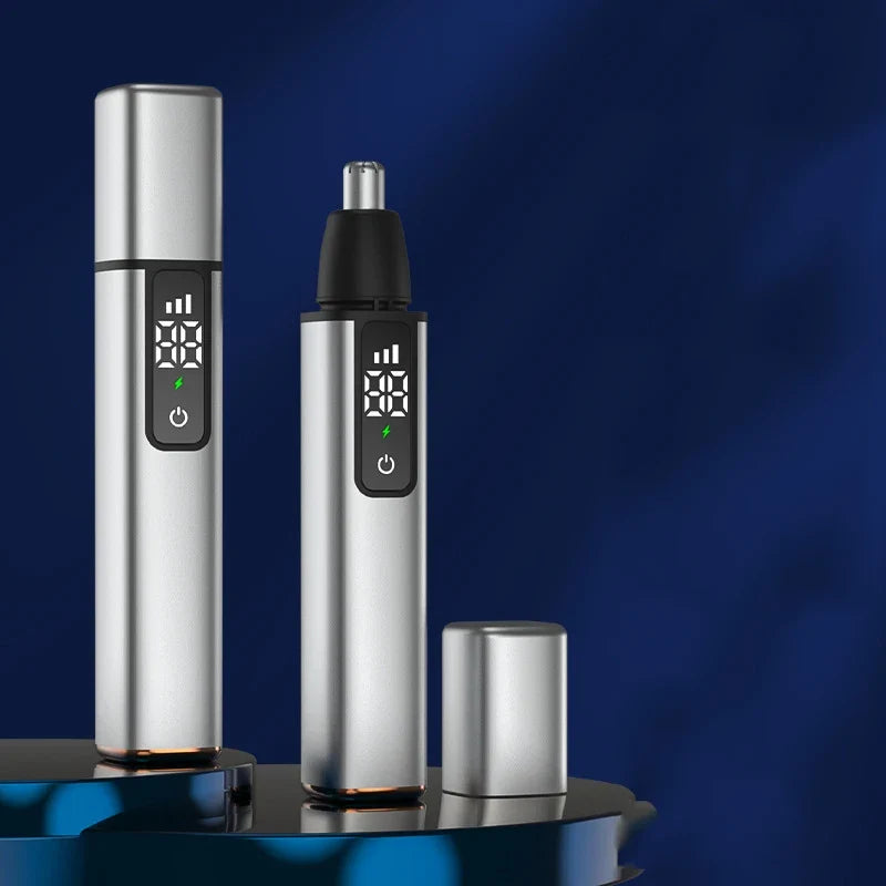 Rechargeable Nose & Facial Hair Trimmer – IPX7, USB, LED