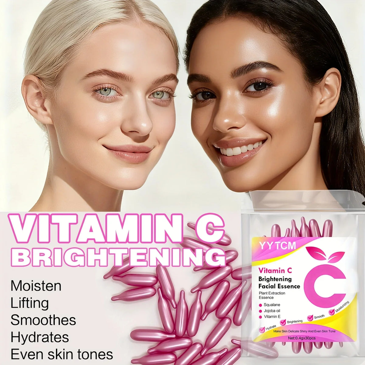 Vitamin C Brightening Capsule Essence – Squalane & Jojoba 30ct