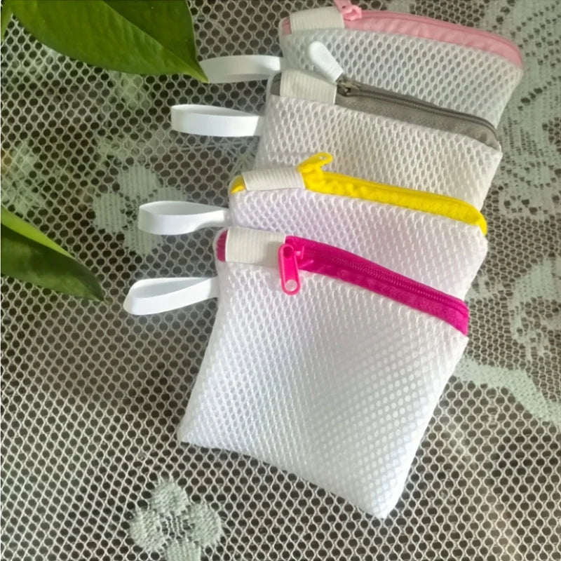 4-Pack Laundry Ball Mesh Bags – Zipper Washing Machine Bags
