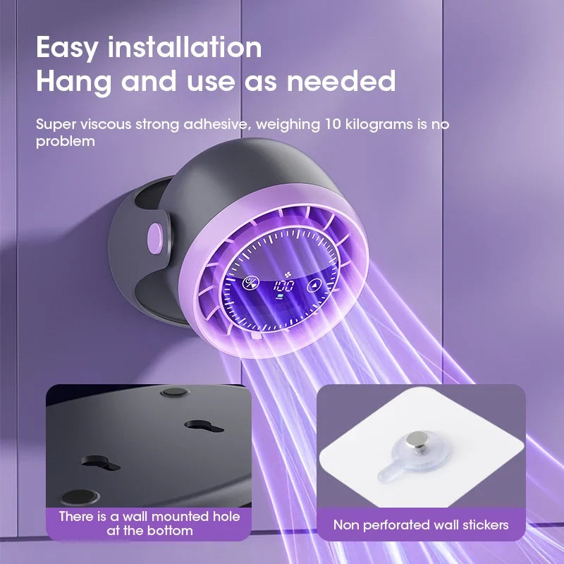 100-Speed Turbine Desktop & Wall Mount Fan | Digital Display