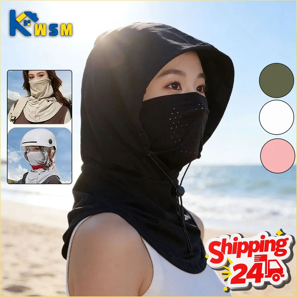 Women's UPF 50+ Sun Hat with Face Mask & Neck Gaiter