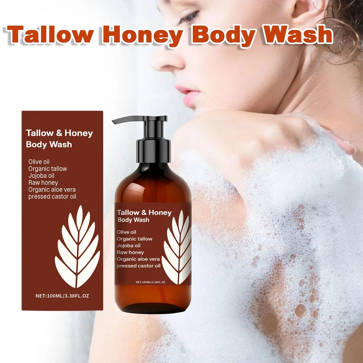 Hoygi Tallow & Honey Body Wash – Gentle Moisturizing Shower Gel