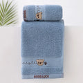 Baby Cotton Bath Towel – Soft Cartoon Bear Washcloth for Newborns