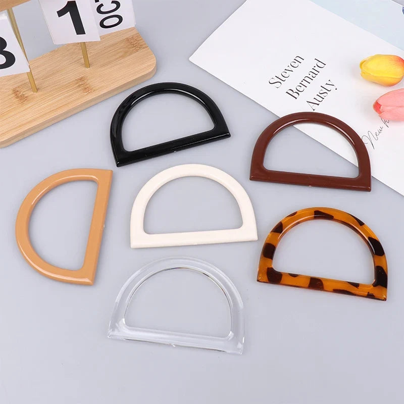 2Pcs D-Shape Bag Handles – DIY Purse & Crochet Bag Handles