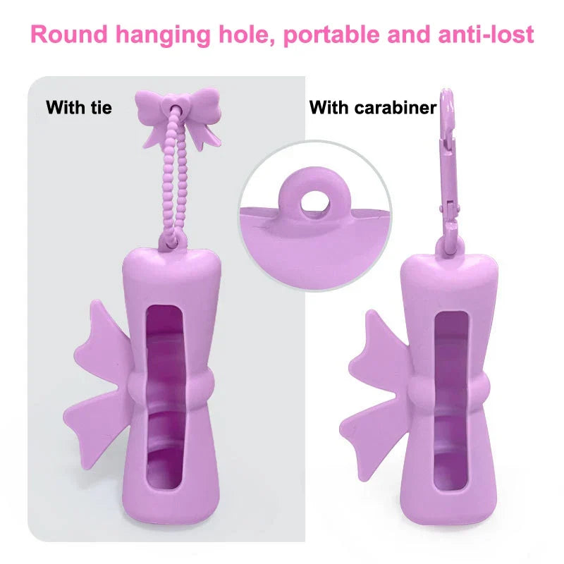 Silicone Lipstick Holder Keychain | Peanut Shape Lip Balm Cover