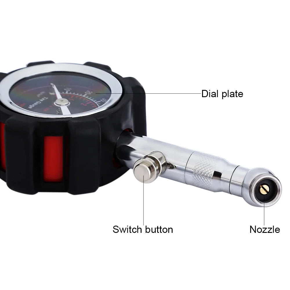 Accuracy Tire Pressure Gauge 100 PSI Heavy Duty Car Truck Motorcycle
