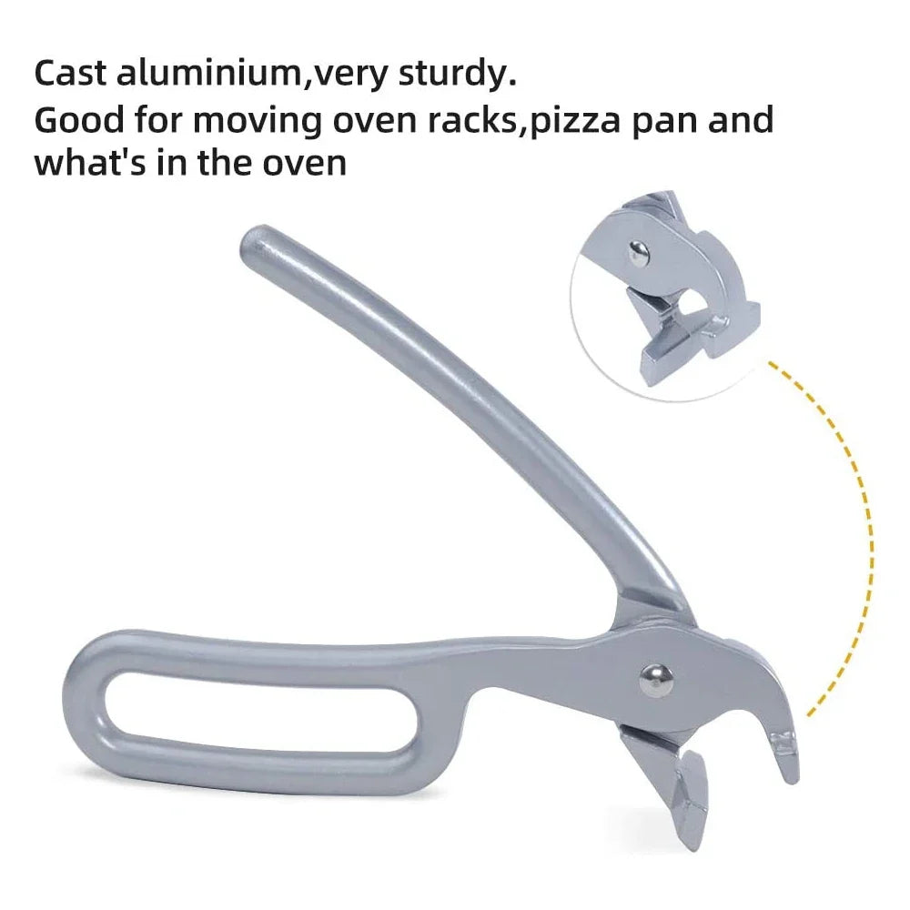 Heavy Duty Cast Aluminum Pizza Pan Gripper & Oven Tong