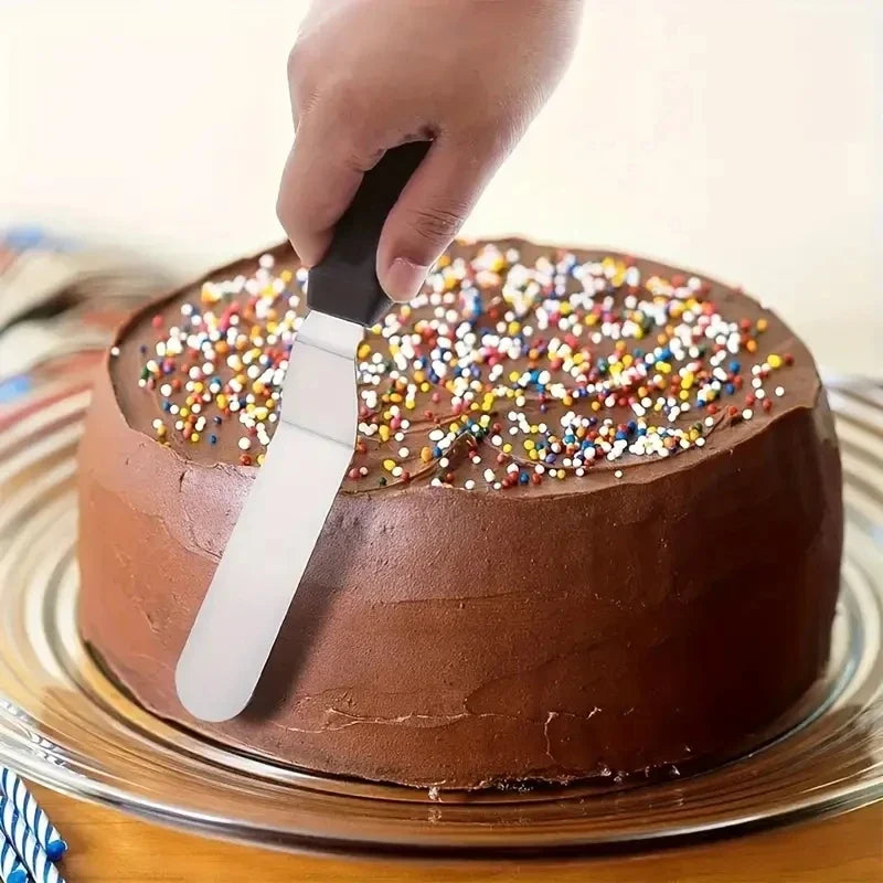 Angled Icing Spatula – Stainless Steel Offset Palette Knife