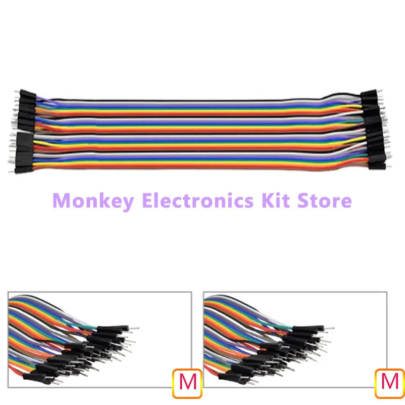 40-Pin Dupont Jumper Wires M/M M/F F/F – Arduino DIY Cables