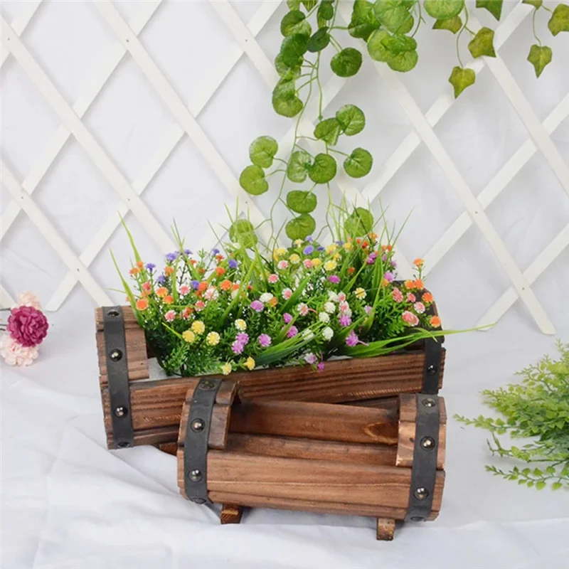 Y51A-Wood Flower Pots Wedding Decoration Carbonized Antiseptic Wood