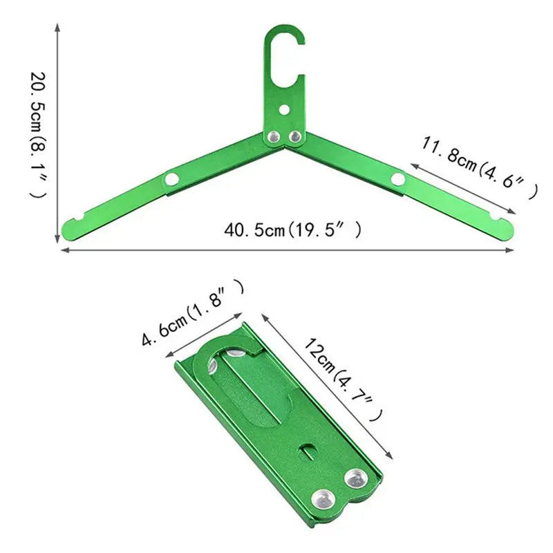 A36T- Aluminum Alloy Folding Clothes Hanger Outdoor Camping Coat