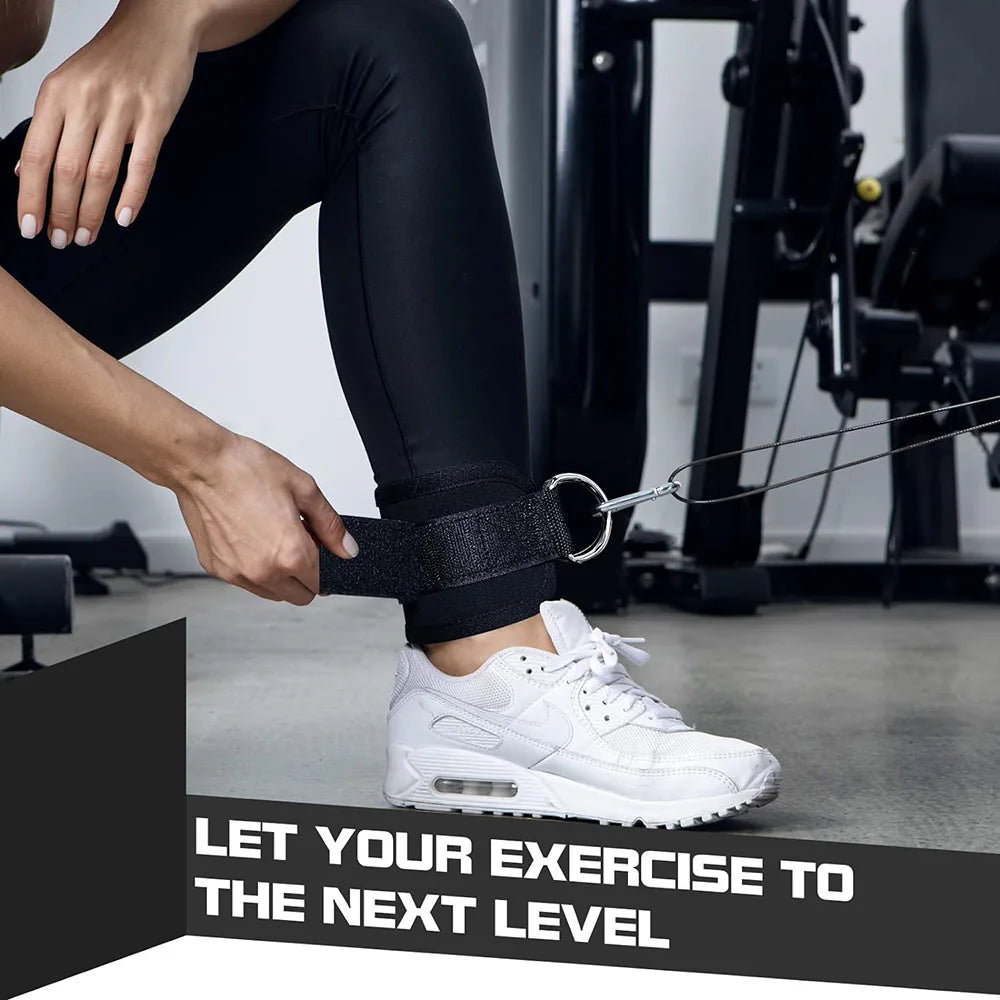 Neoprene Ankle Strap Cuff – D-Ring Cable Machine Gym Strap