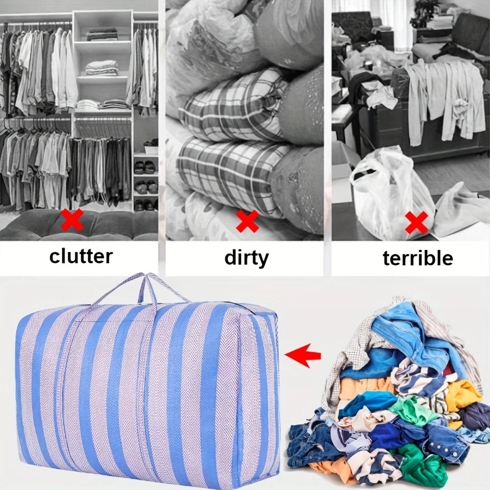 Large Capacity Car Travel Storage Bag Quilted Thickened Nylon Duffel