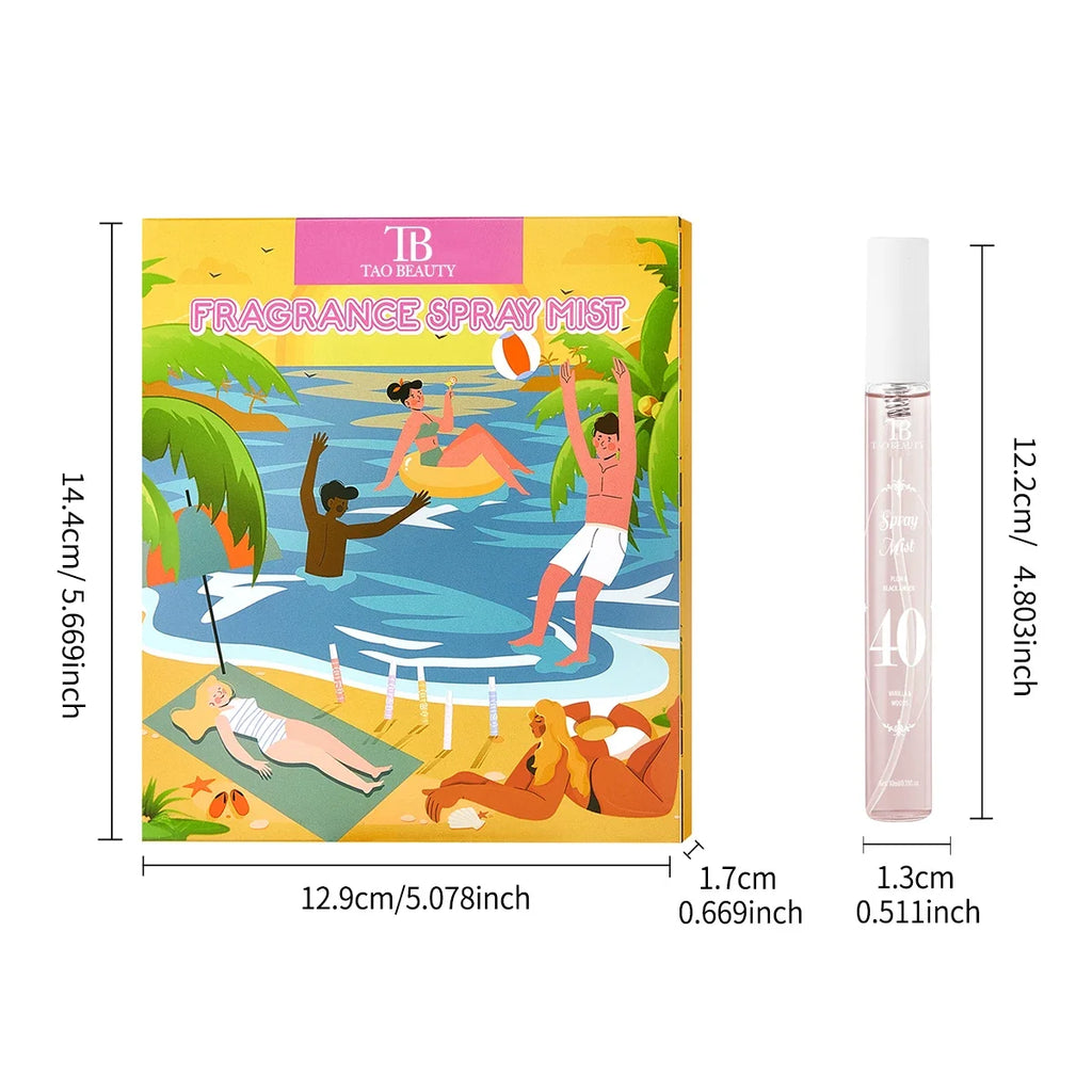 5-Piece Alcohol-Free Floral & Fruit Fragrance Spray Set 10ml