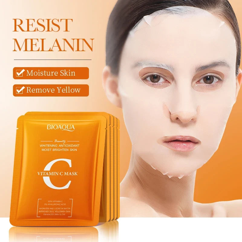 BIOAQUA Vitamin C Face Mask – Whitening, Hydrating & Anti-Aging