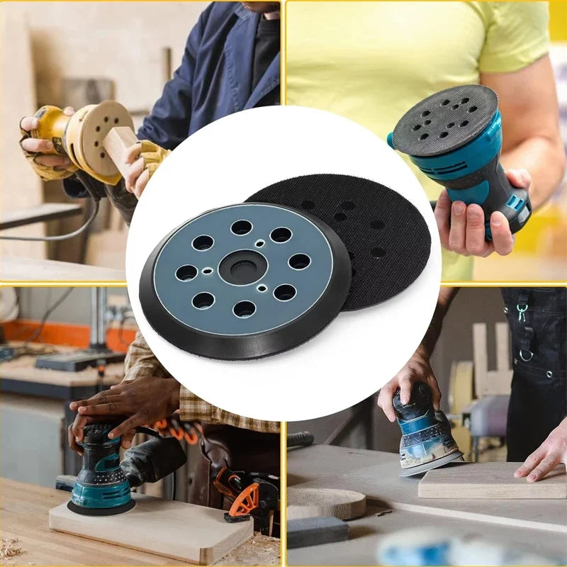 8 Hole Replacement Sander Pads 123 Hook Loop Sanding Disc Pad Backing