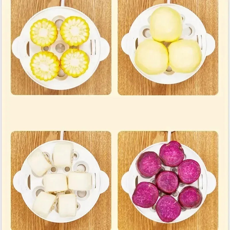 3-in-1 Electric Egg Cooker & Vegetable Steamer | Double Tray