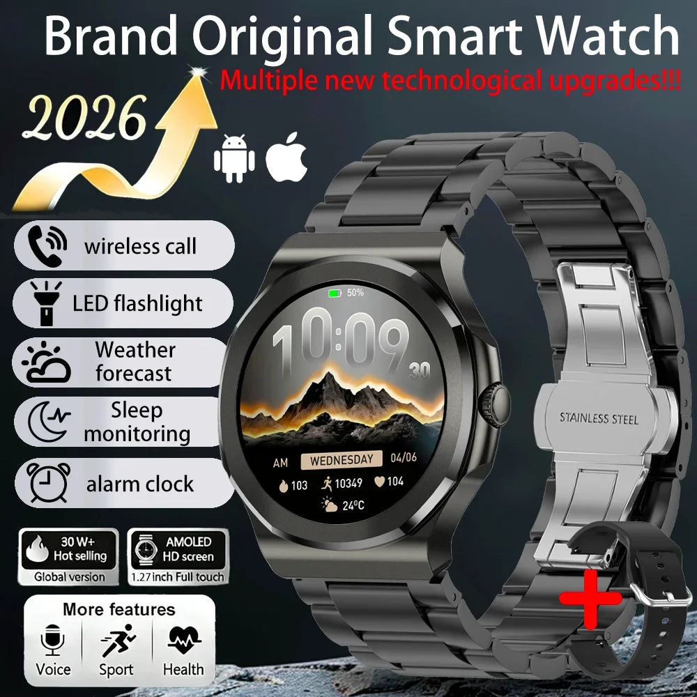 Rollstimi Smart Watch 1.27" AMOLED BT 5.3 Calling & LED Light