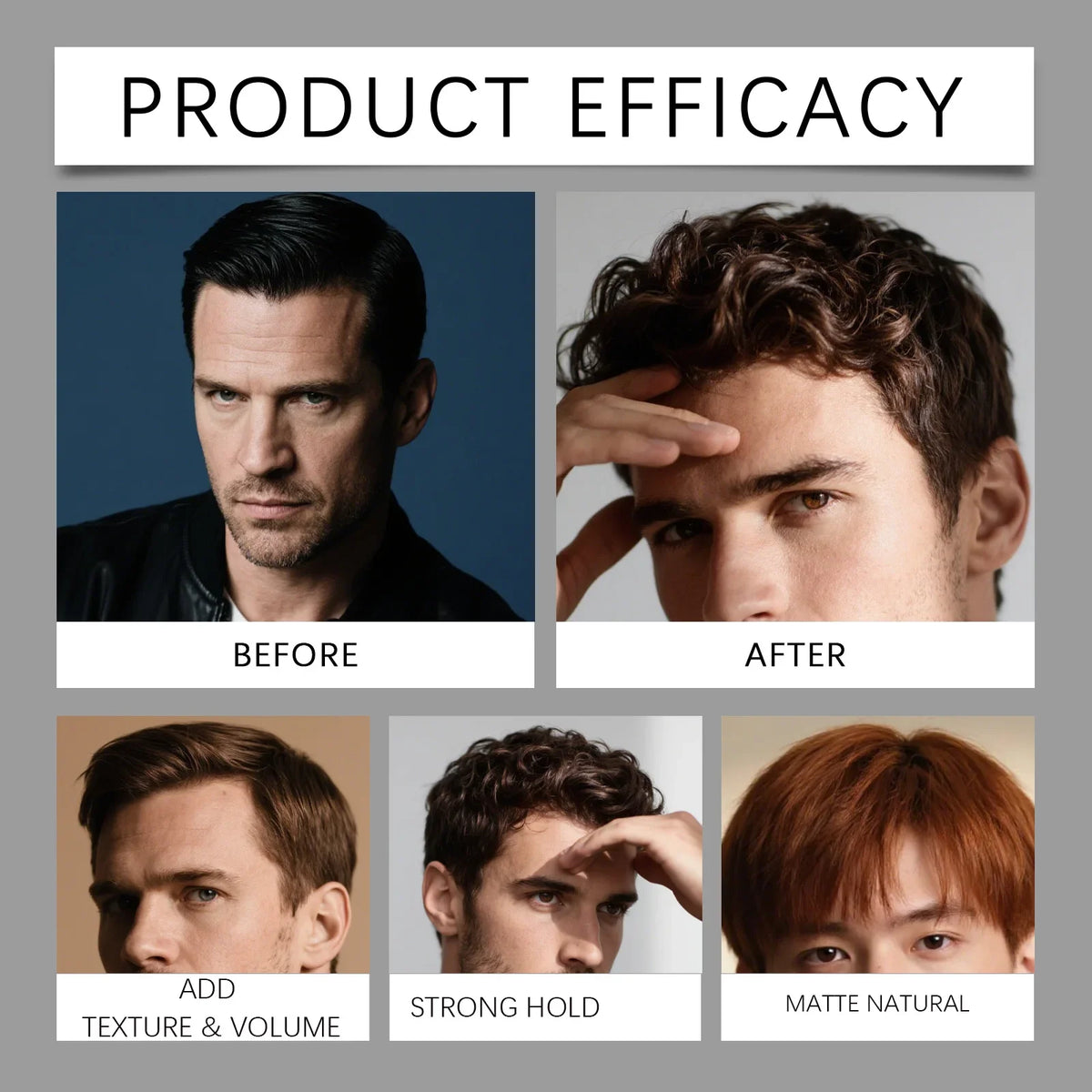 Men's Matte Hair Styling Clay – Strong Hold & Natural Finish 50g