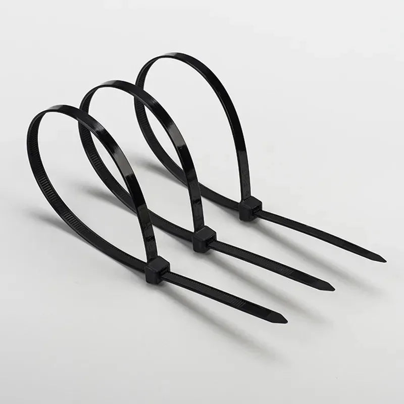 Black Nylon Cable Ties 250PCS – Self-Locking Zip Wrap Straps