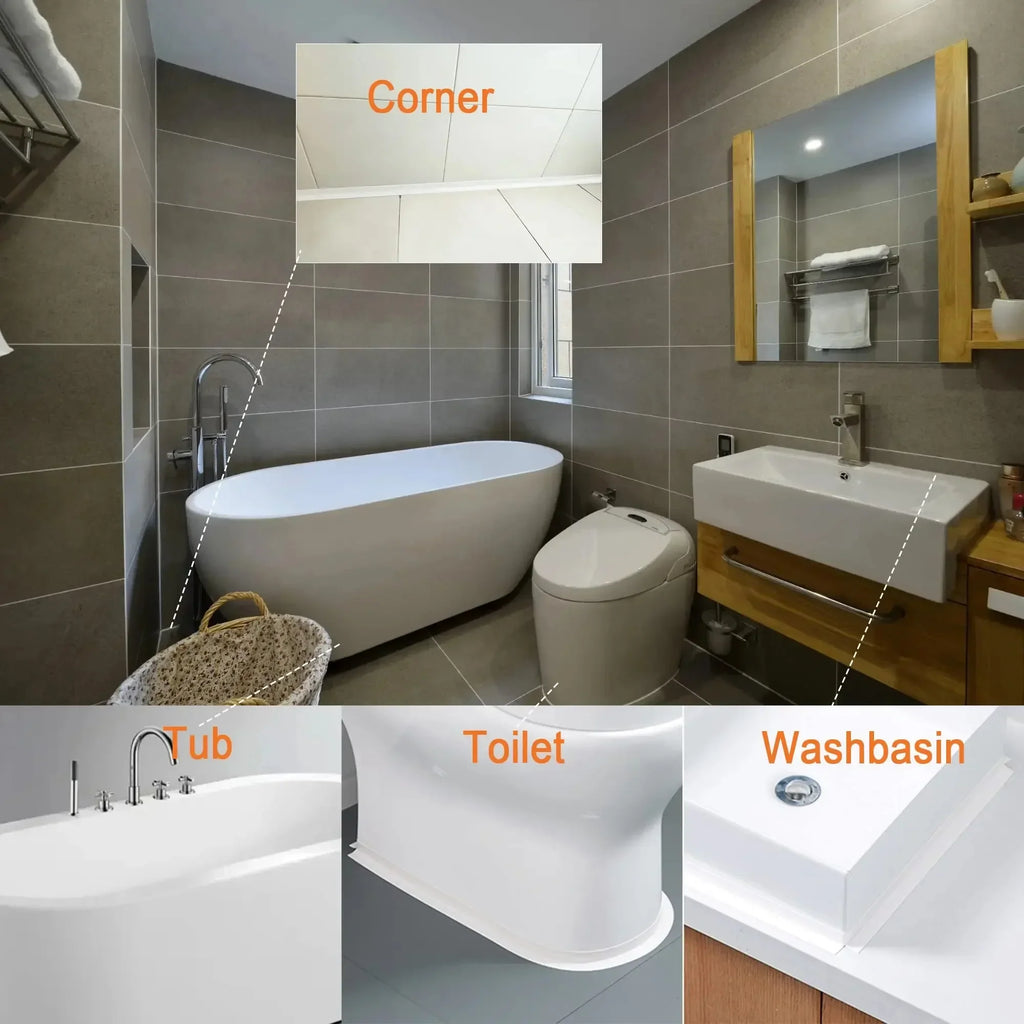 Waterproof Self-Adhesive Caulk Strip – Kitchen & Bathroom Seal