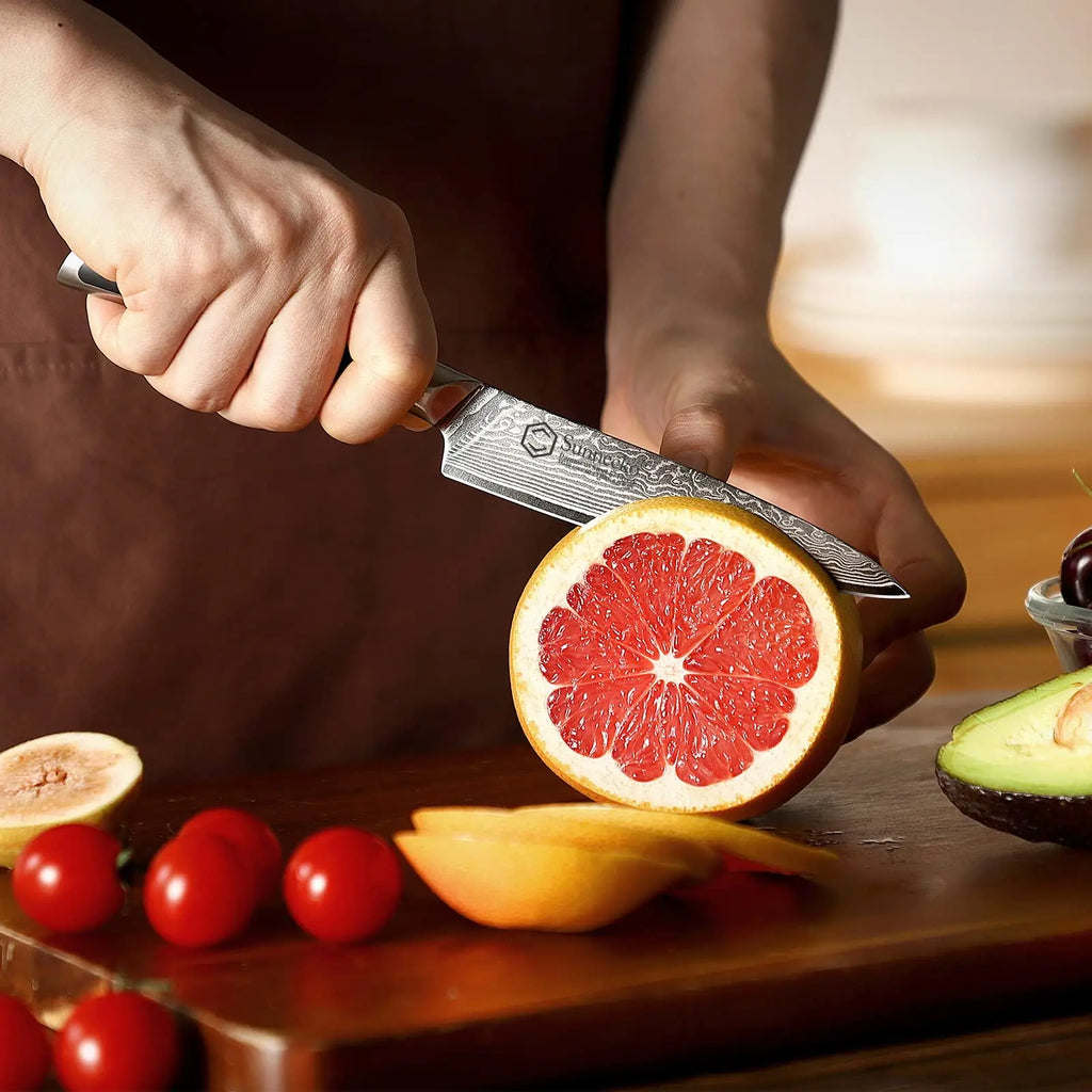 Sunnecko 5-Inch VG10 Damascus Steel Utility Kitchen Knife