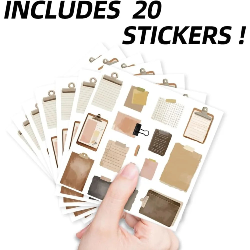 320-Pc Self-Adhesive Decorative Stickers – 16 Patterns, 90×90mm
