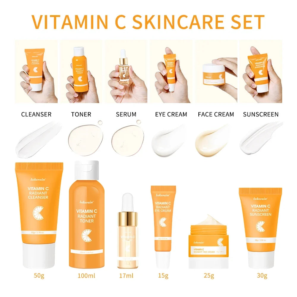 Vitamin C 6-Piece Skin Care Set – Brighten & Moisturize