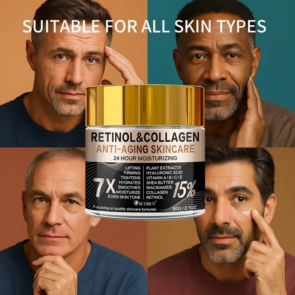 SUYARUN Retinol Collagen Face & Eye Cream – 60g Glass Jar