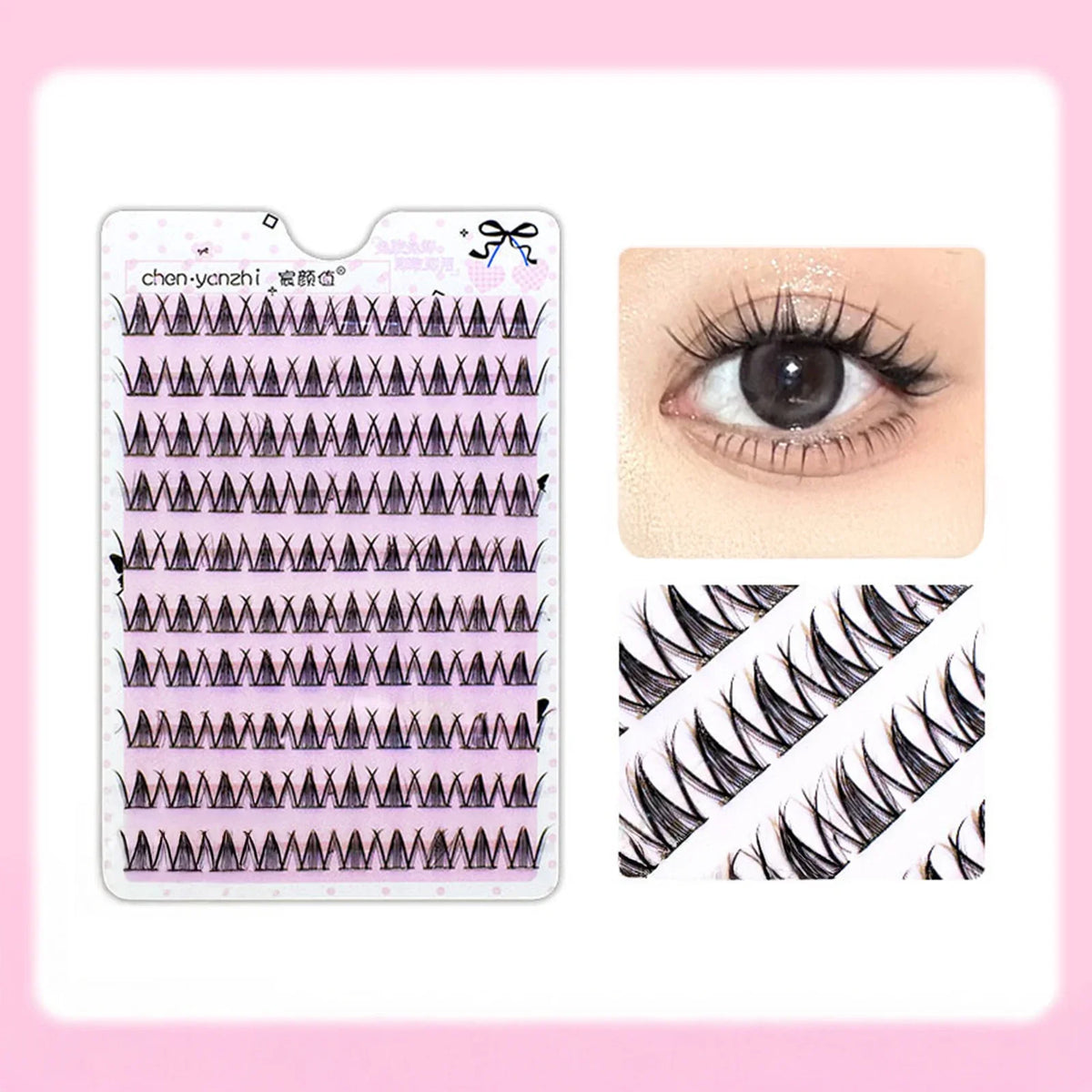Manga Cluster False Eyelashes Glue-Free Natural Volume 10 Rows