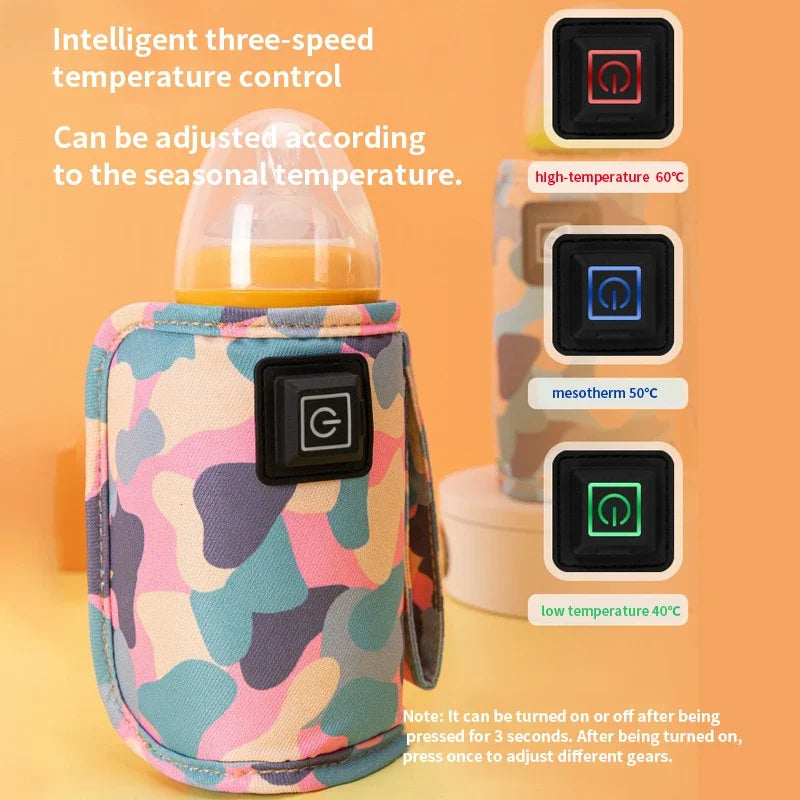 USB Portable Baby Bottle Warmer | 3-Speed Temp Control