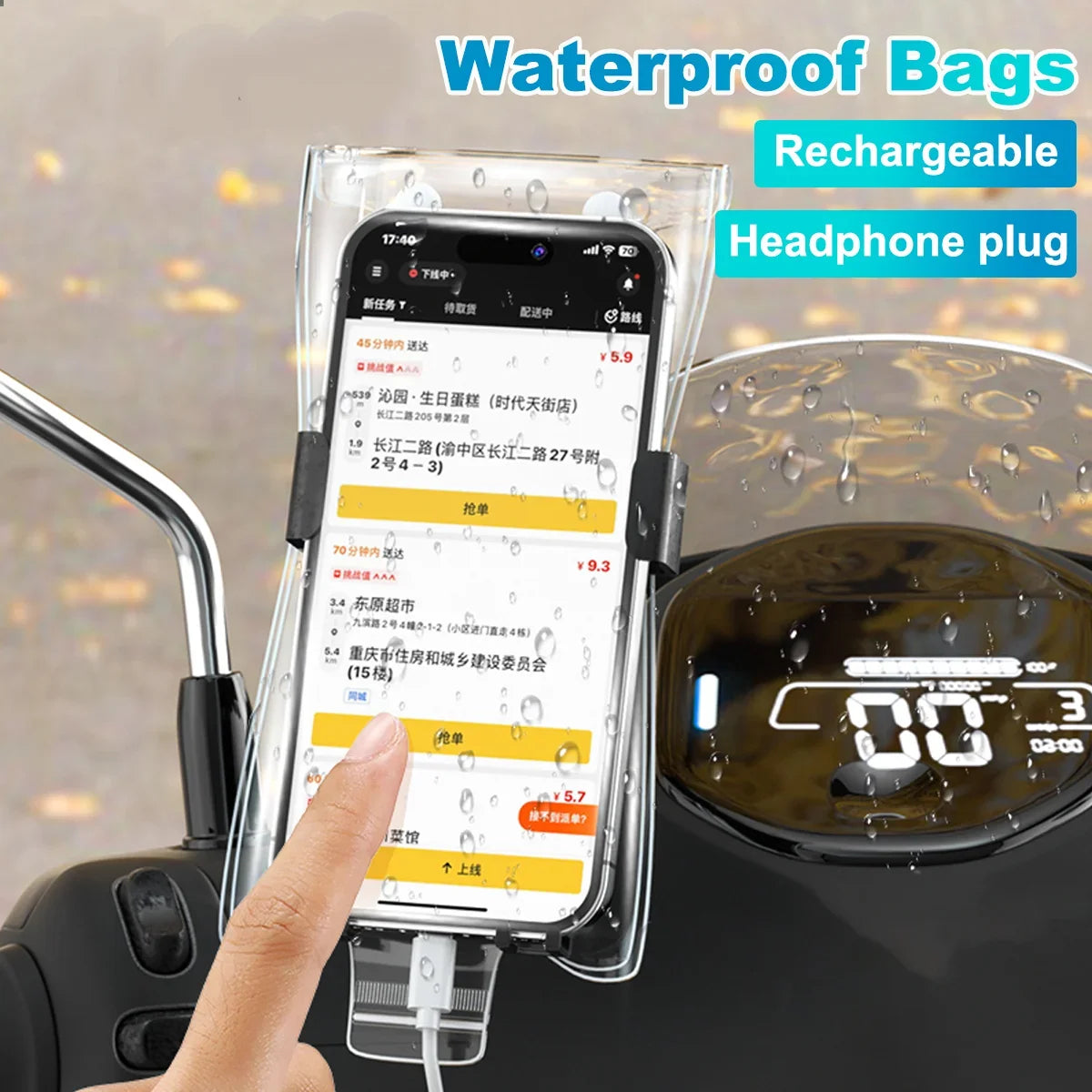 Waterproof Phone Pouch Bag – Clear Touch Screen Case 5/10 Pack