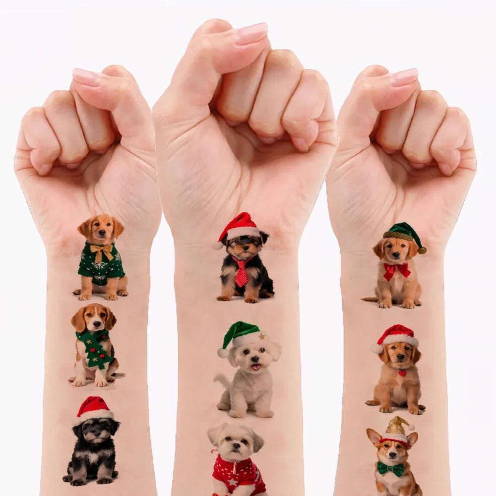 54pcs Christmas Temporary Tattoo Stickers – Waterproof 3D