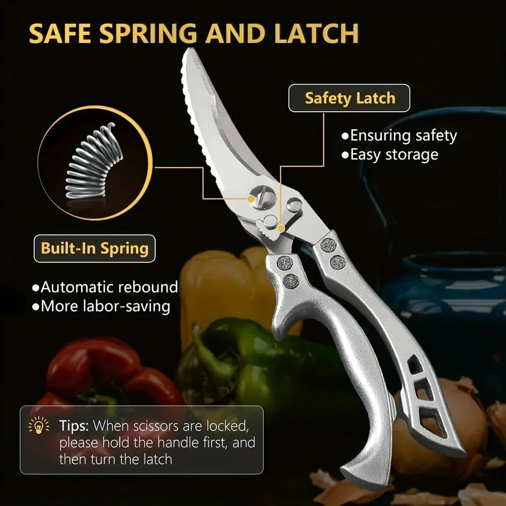 Heavy-Duty Kitchen Scissors & Forged Boning Knife Set