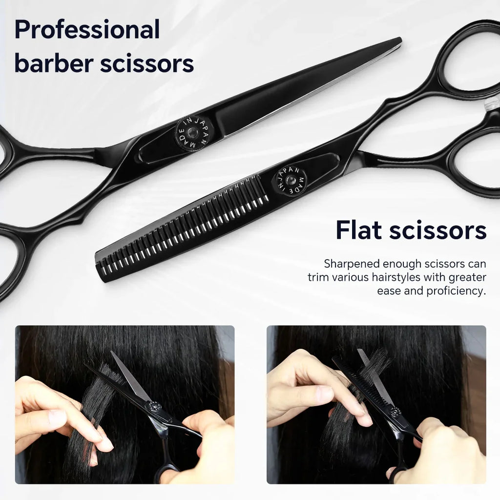 6" Professional Hair Cutting & Thinning Scissors Set | Barber Shears