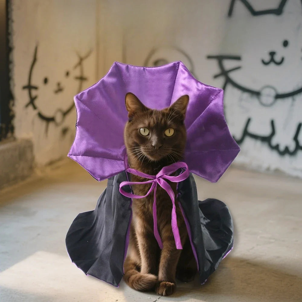 Cute Halloween Pet Costumes Cosplay Vampire Cloak Small Dog Cat
