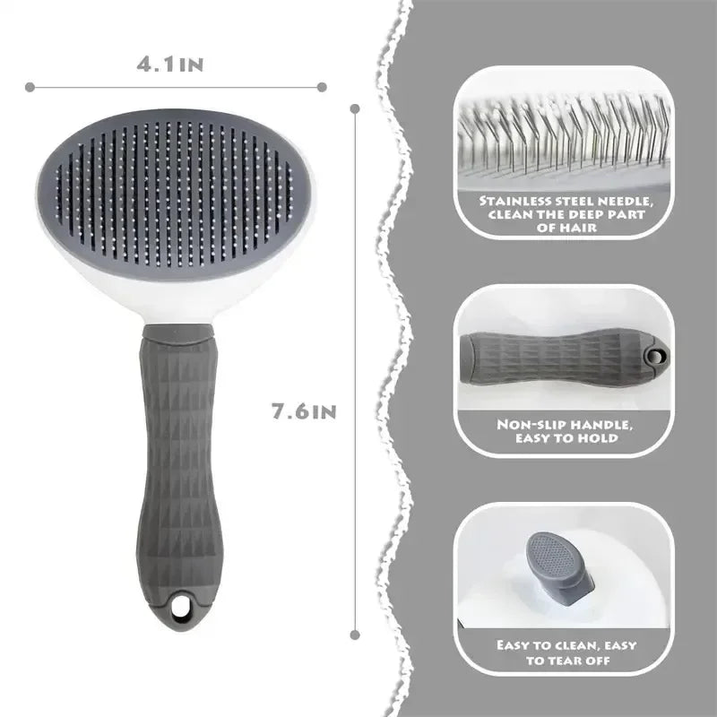 Pet Grooming Comb – Cat & Dog Hair Removal Brush Tool