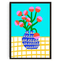 Pink Flower Market Vase Canvas Wall Art | Nordic Floral Print