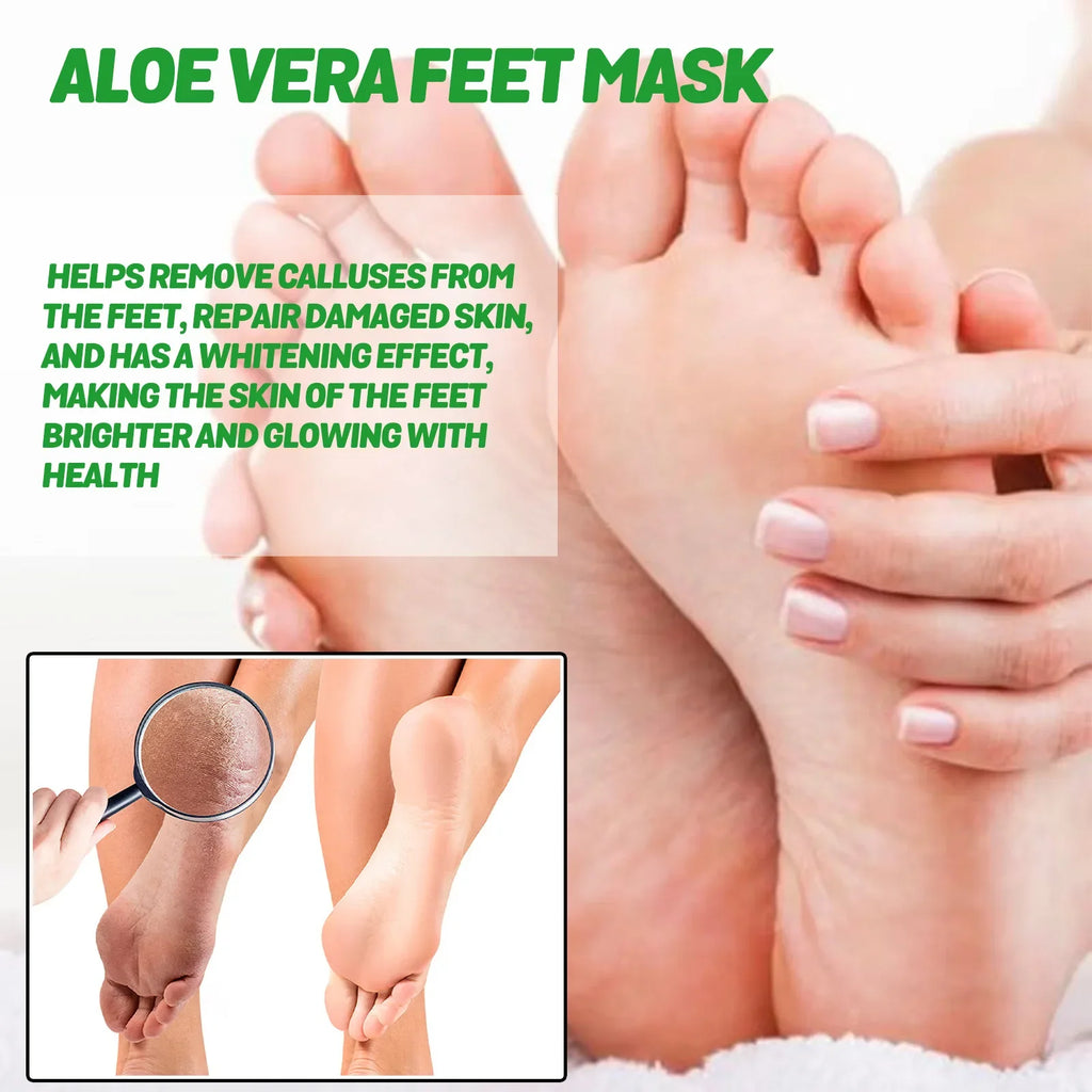 Aloe Vera Moisturizing Foot Mask Booties 5 Pairs | Hydrating